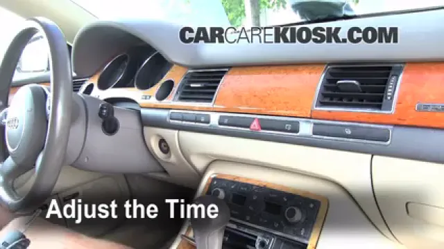 2004 Audi A8 Quattro L 4.2L V8 Reloj Fijar hora de reloj